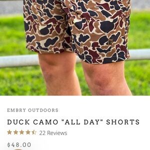 Embry Outdoors Men's Athletic Camo Shorts. New with tags